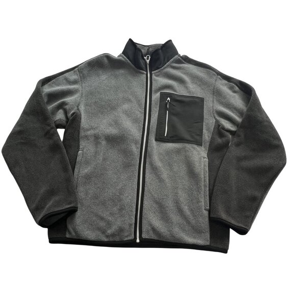 Uniqlo x JW Anderson x Roger Federer Fleece Full Zip Jacket in Dark Grey - Picture 1 of 3